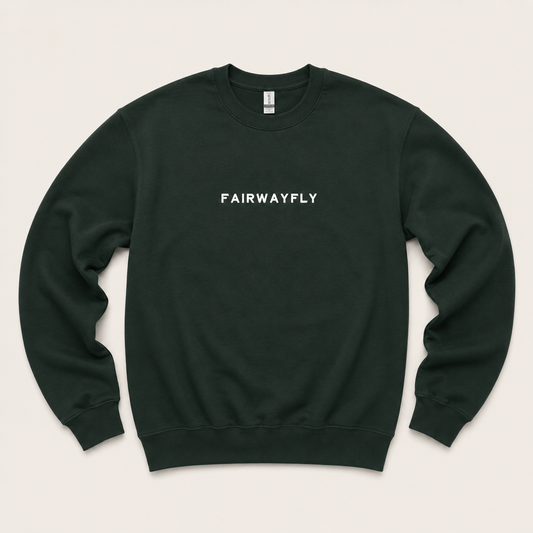 ESSENTIAL Embroidered Crewneck - Forest