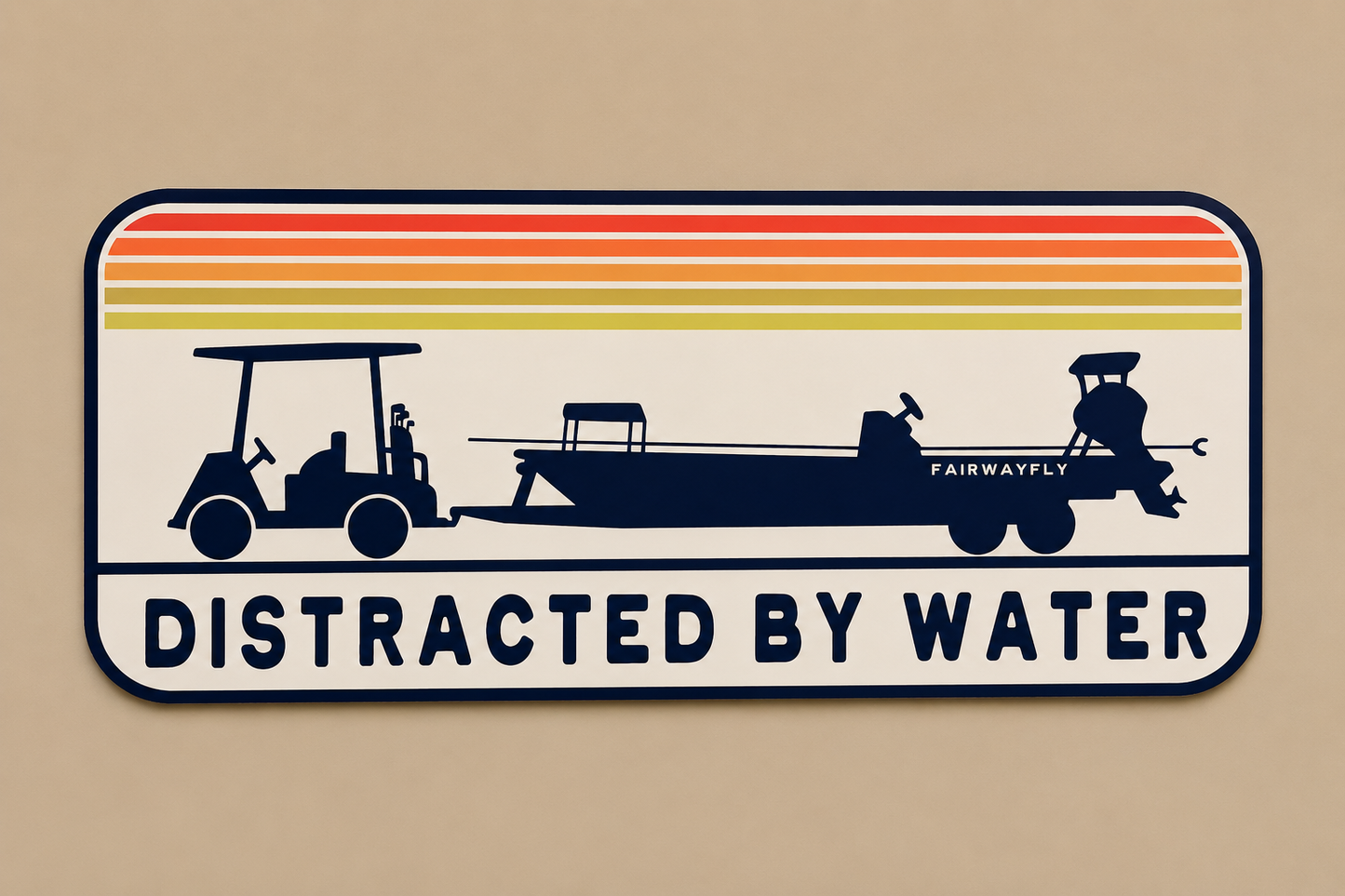 DISTRACTED BY WATER Cooler Sticker
